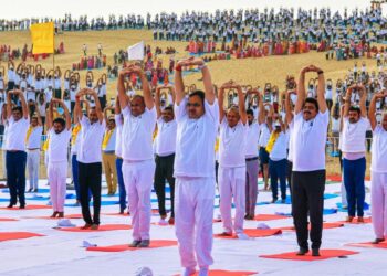 Yoga Day Many programs were held in Rajasthan cm Bhajanlal Sharma Jaisalmer yoga