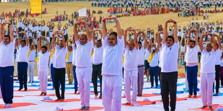 Yoga Day Many programs were held in Rajasthan cm Bhajanlal Sharma Jaisalmer yoga