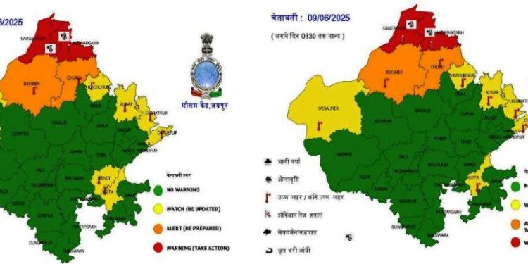 Heatwave effect in Rajasthan