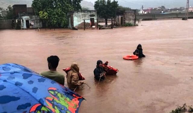 Flood situation in many places in Rajasthan