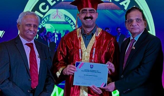Geetanjali Medical College Dr. Rishi Sharma got honor in international conference
