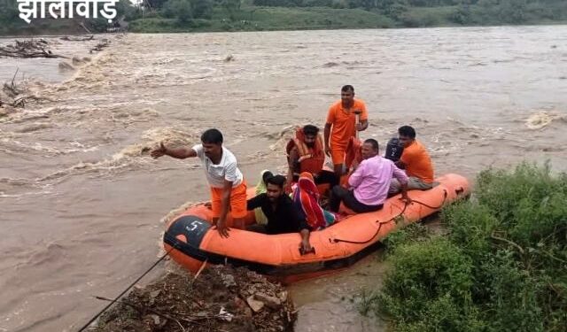 Heavy Rain flood in Jhalawar rajasthan
