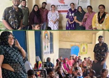 udaipur Kripa Foundation distributes stationery in Ramnagar Anganwadi