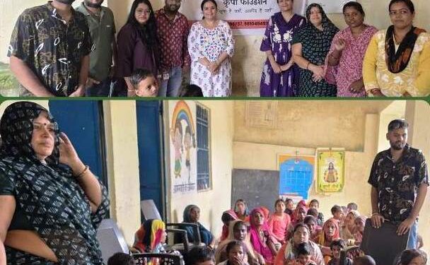 udaipur Kripa Foundation distributes stationery in Ramnagar Anganwadi