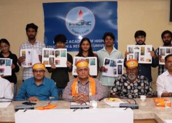 India-Japan Art Exchange Exhibition Catalogue Release by pacific university udaipur