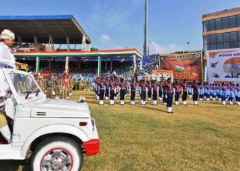 happy Independence Day state level program held in jodhpur cm bhajan lal sharma flag hoisting
