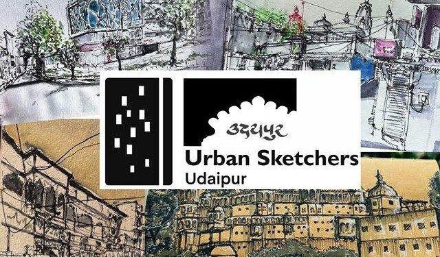 udaipur art exhibition will be held in rk mall on the subject of line and stories of udaipur 150 weeks of urban sketching