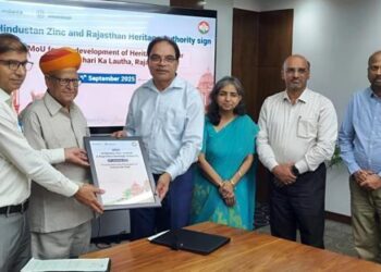 Hindustan Zinc rs 85 Crore MoU with Rajasthan Heritage Authority for restoration of Poonchari ka Lautha, Deeg rajasthan