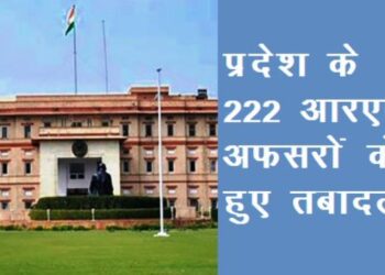 RAS transfer list rajasthan government transferred 222, Jitendra Ojha ADM City Udaipur