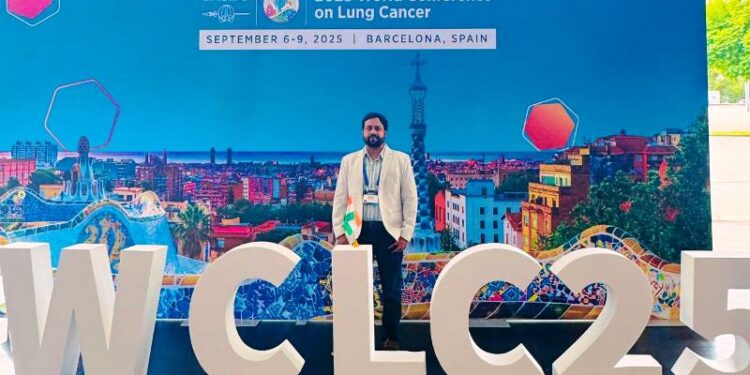 geetanjali hospital Dr. Ashish Jakhetiya presentes his research work in IASLC conference in Barcelona