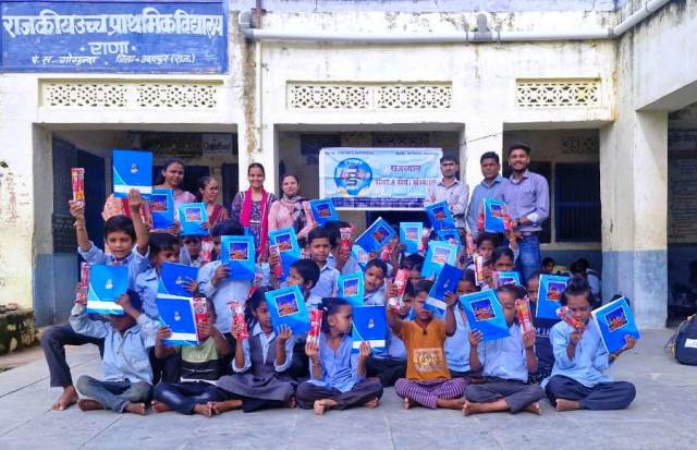 rajasthan samaj seva sansthan udaipur stationary distribution Government upper Primary School rana gogunda