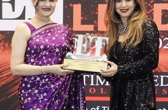 udaipur arth director Dr. Deepa Singh honoured with national icon of clinical cosmetology award