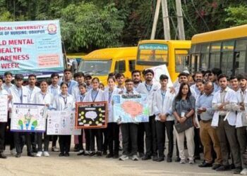 Mental Health Awareness Week by pacific medical university tirupati college of nursing
