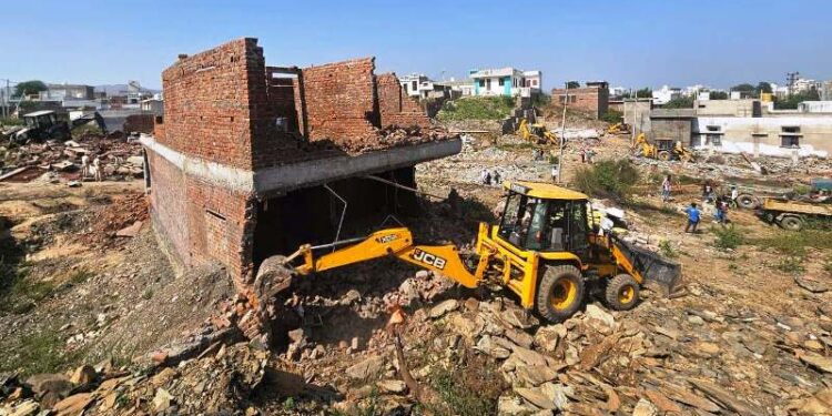 UDA demolished illegal constructions near Balicha bypass udaipur
