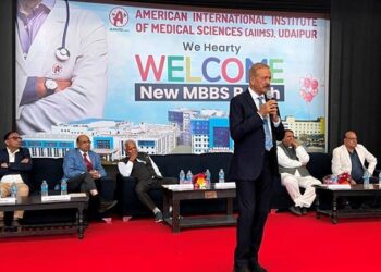 White Coat Ceremony held at AIIMS Udaipur for MBBS students 2025-26 batch