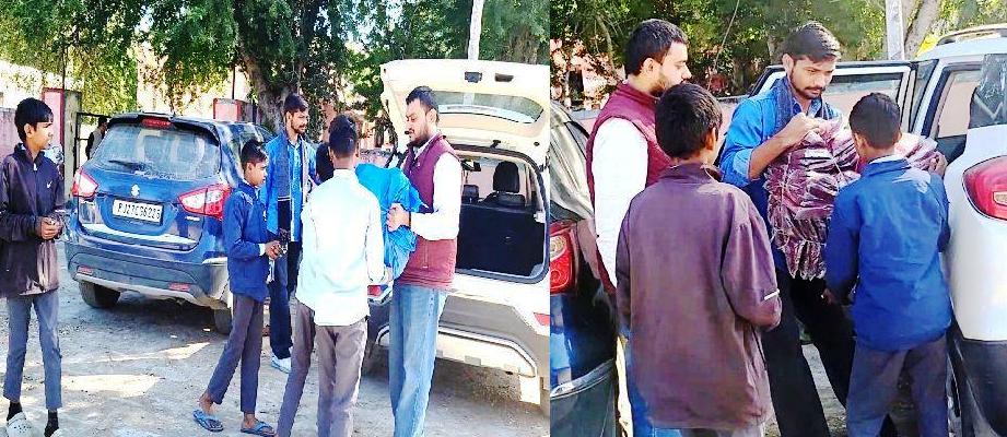Rajasthan samaj seva sansthan Udaipur sweater Distribution
in Government school