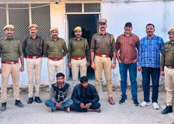 salumbar police arrest two accused of double murder case in semari