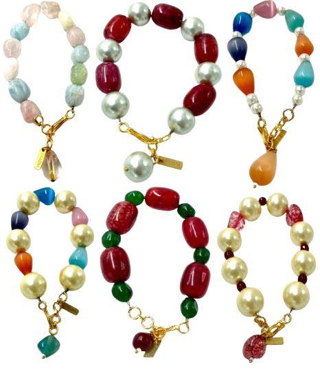 Handmade Semi Precious Stone Bracelets full of positive energy by Jaipur Jewellery Designer Pragya Tibriwal