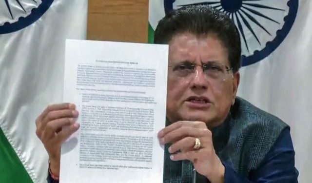 indian us trade deal framework union commerce-minister piyush goyal share details of 0 tariff products