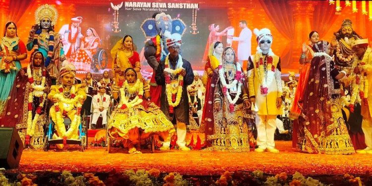 Narayan Seva Sansthan 45th Mass Wedding ceremony for Differently abled compeletes