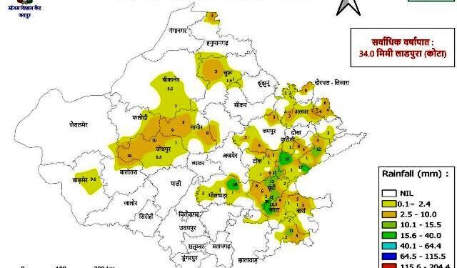 latest rain news in rajasthan