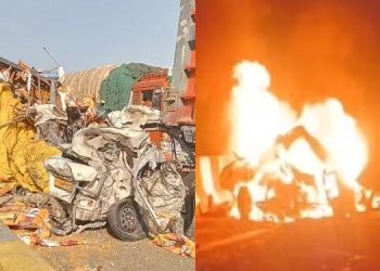 Mirzapur Accident 11 died, truck hits Car and Bolero and Trailer, vehicles Collide