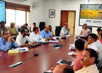 udaipur collector gaurav agarwal review meeting sampark portal