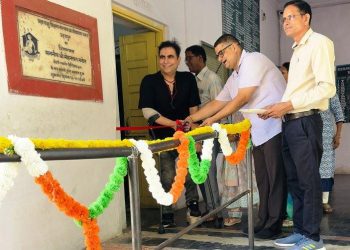 Arth CEO Dr. Arvinder Singh inaugrates ramp and Braille tiles in blind School ambamata udaipur