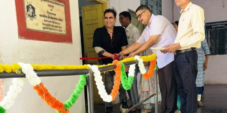 Arth CEO Dr. Arvinder Singh inaugrates ramp and Braille tiles in blind School ambamata udaipur