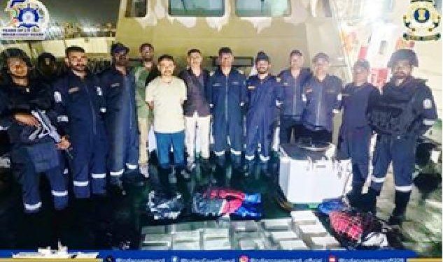 ICG and ATS Gujarat Seizes 115 Kg Cocaine worth INR 1150 Crore