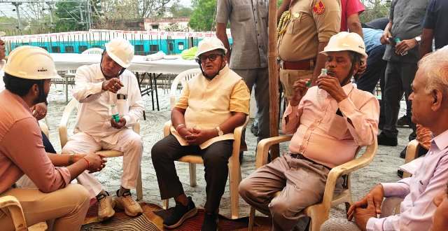Punjab Governor Gulab Chand Kataria inspected the progress of the elevated road currently under construction in Udaipur