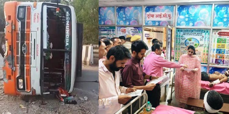 Road accident in Chittorgarh one passenger died