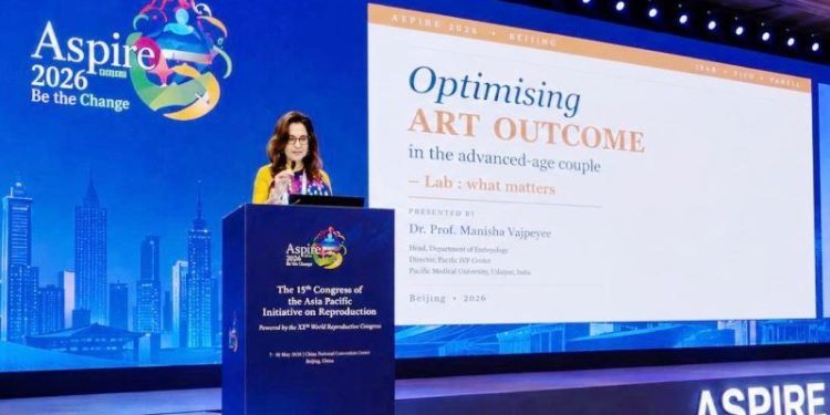 udaipur pmch Dr Manisha vajpeyee presents her research work at the Aspire 2026 in Beijing