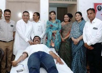 178 units of blood were donated during a blood donation camp organized by the Prof. Vijay Shrimali Foundation in Udaipur