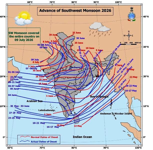 Monsoon reaches all of Rajasthan