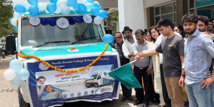 udaipur pmch pacific dental college starts mobile dental van for villages