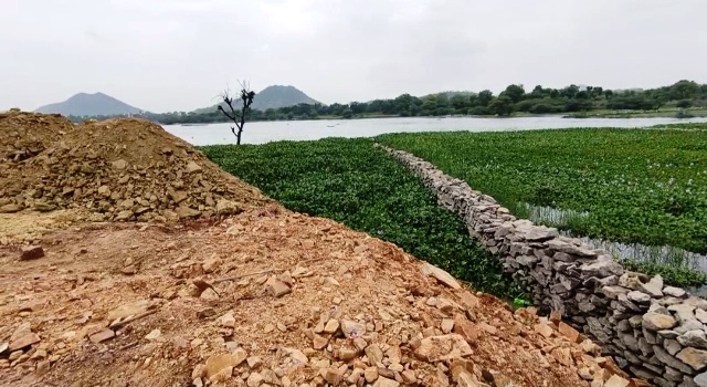 Water Resources Department files an FIR over illegal filling in Udaysagar Lake Udaipur
