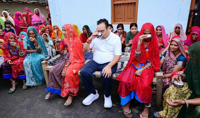 cm bhajanlal sharma visit bida village jhadol udaipur