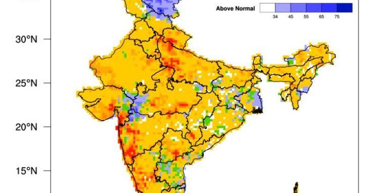 imd forecasts below normal rainfall across most of India during August and September 2026 El Niño conditions are expected to strengthen