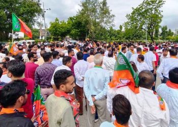 nagar nigam election udaipur 2026 bjp Candidate Nomination rally