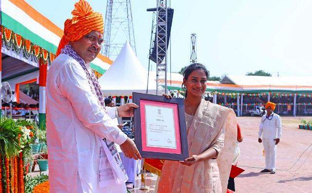 state level independence day 2026 manaswi agarwal honoured by cm bhajan lal sharma
