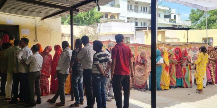 udaipur nikay chunav 2026 polling percentage